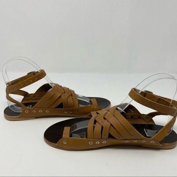 NEW Free People Belize Strappy Sandal Tan 37 - Picture 5 of 10